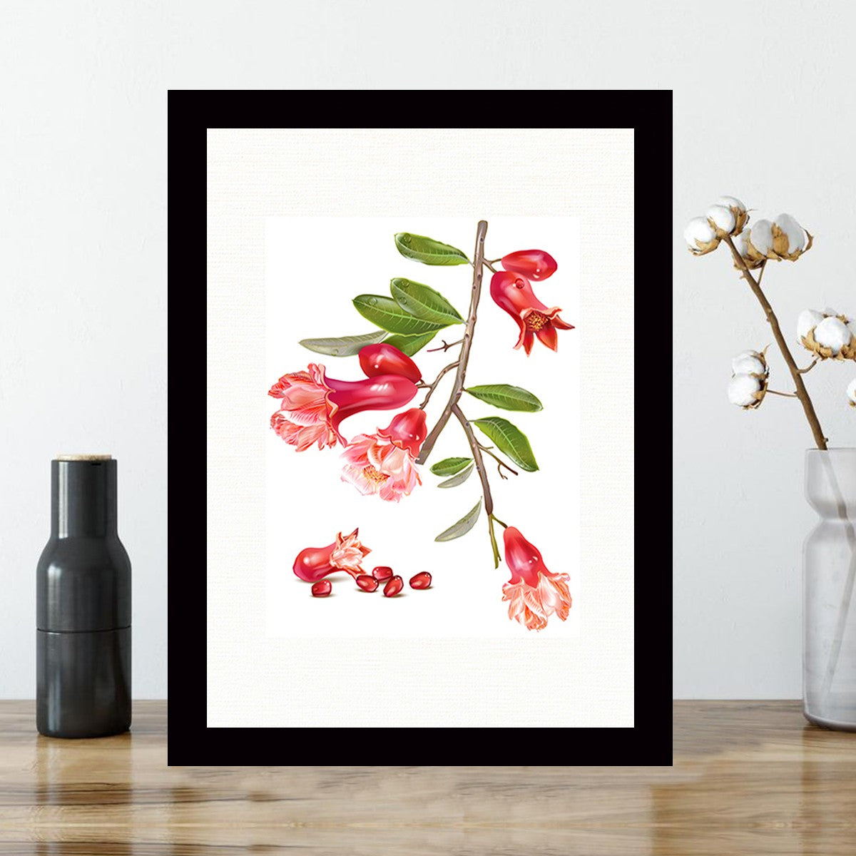 Quadro Decorativo MDF Emoldurado - Arte Multicolor 24x29cm com Moldura de Madeira 2cm