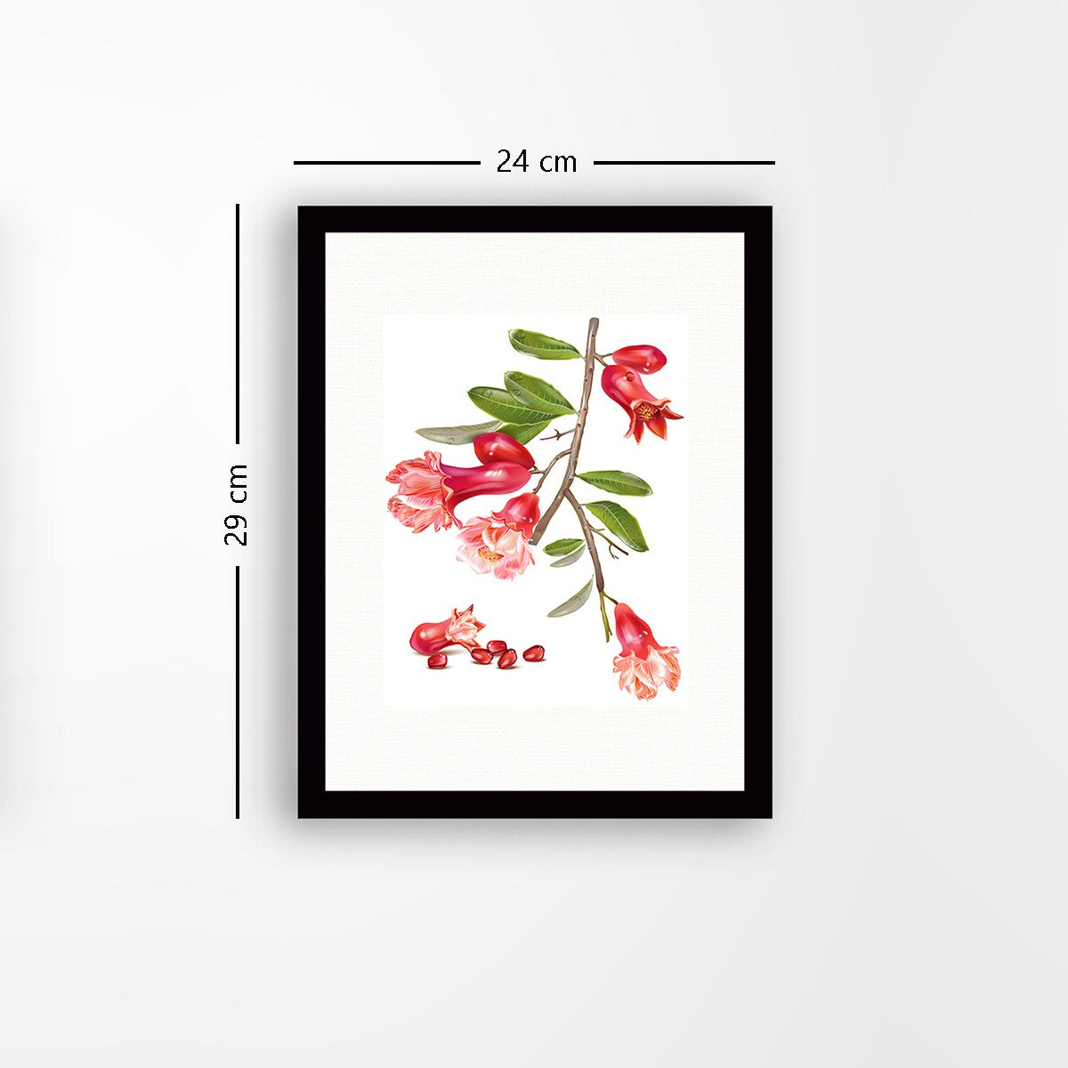 Quadro Decorativo MDF Emoldurado - Arte Multicolor 24x29cm com Moldura de Madeira 2cm