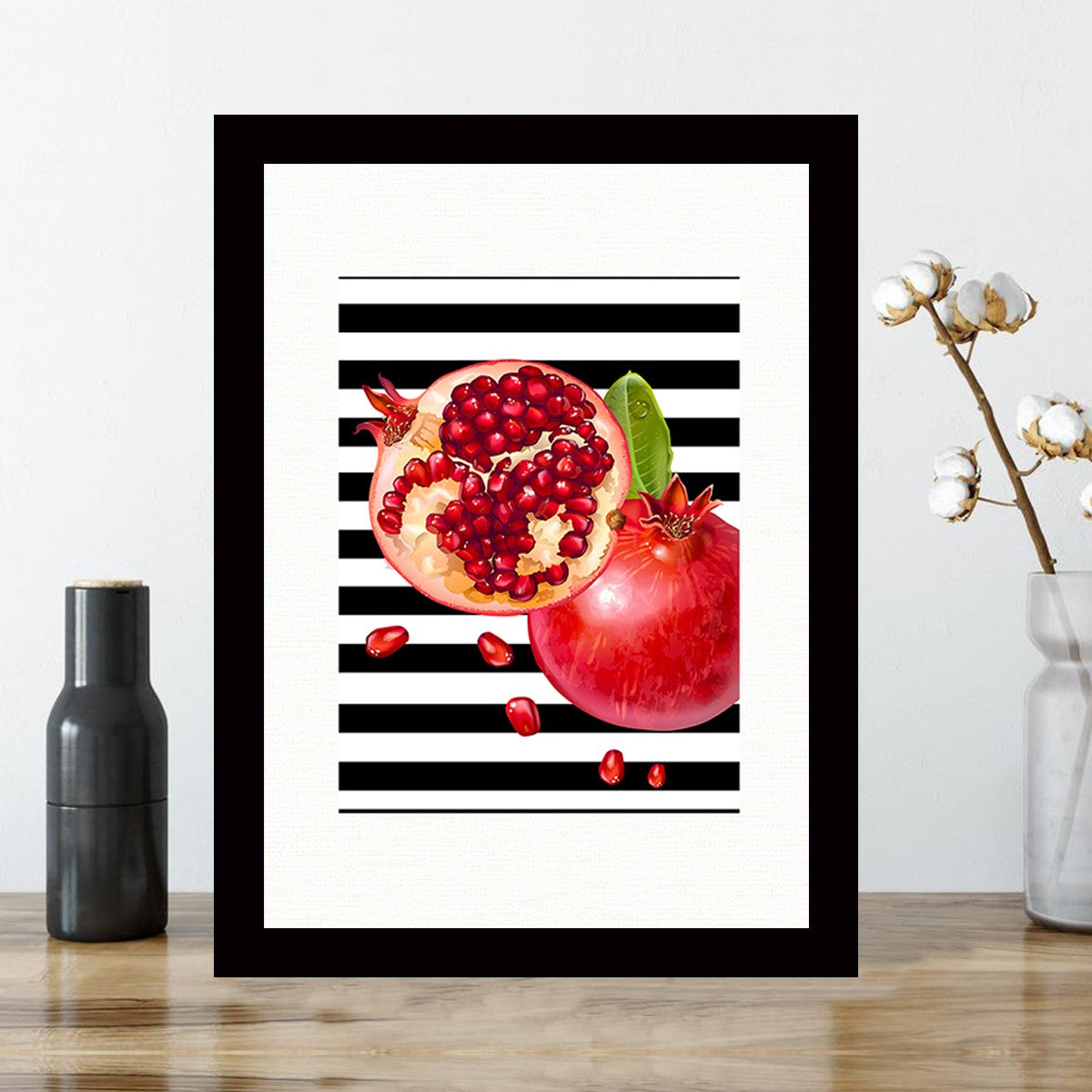 Quadro Decorativo MDF Emoldurado - Arte Multicolor 24x29cm com Moldura de Madeira 2cm