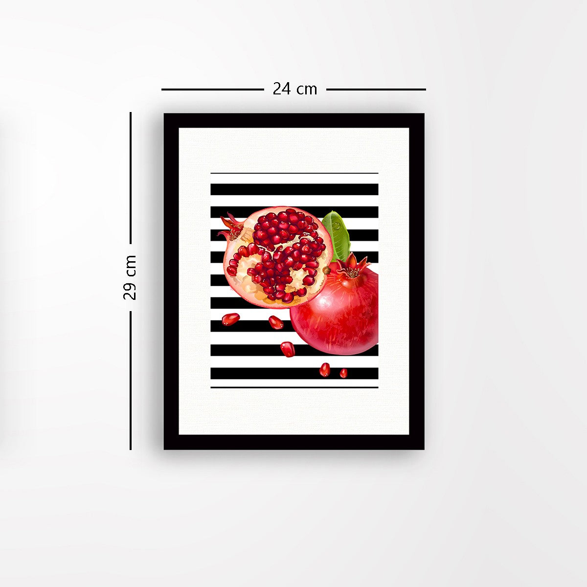 Quadro Decorativo MDF Emoldurado - Arte Multicolor 24x29cm com Moldura de Madeira 2cm