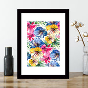 Quadro Decorativo MDF Emoldurado - Arte Multicolor 24x29cm com Moldura de Madeira 2cm