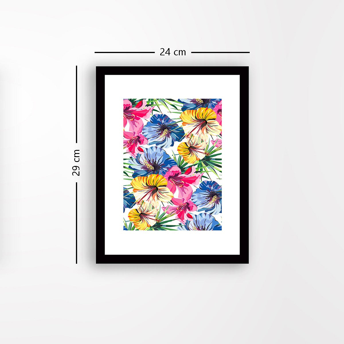 Quadro Decorativo MDF Emoldurado - Arte Multicolor 24x29cm com Moldura de Madeira 2cm