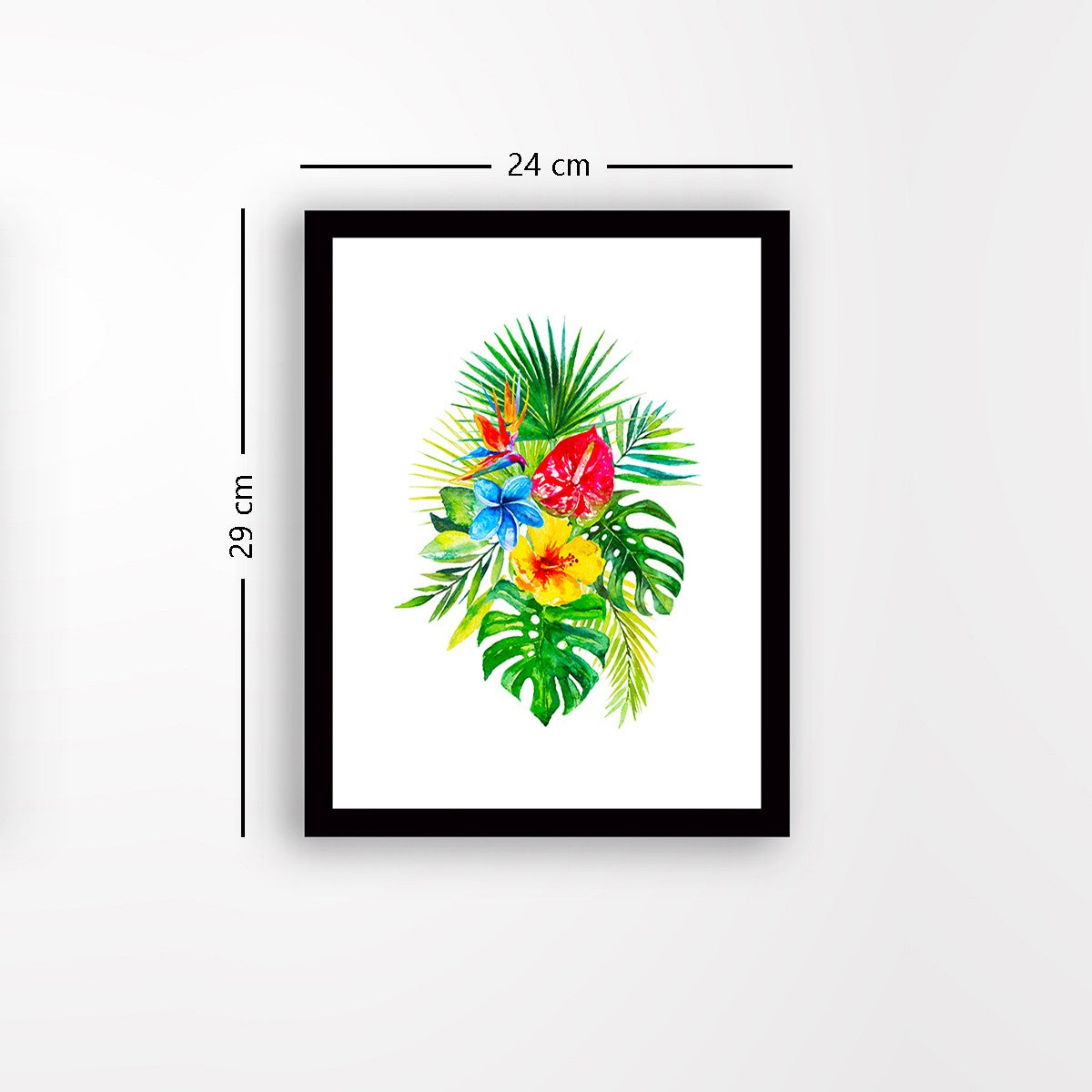 Quadro Decorativo MDF Emoldurado - Arte Multicolor 24x29cm com Moldura de Madeira 2cm