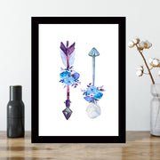 Quadro Decorativo MDF Emoldurado - Arte Multicolor 24x29cm com Moldura de Madeira 2cm