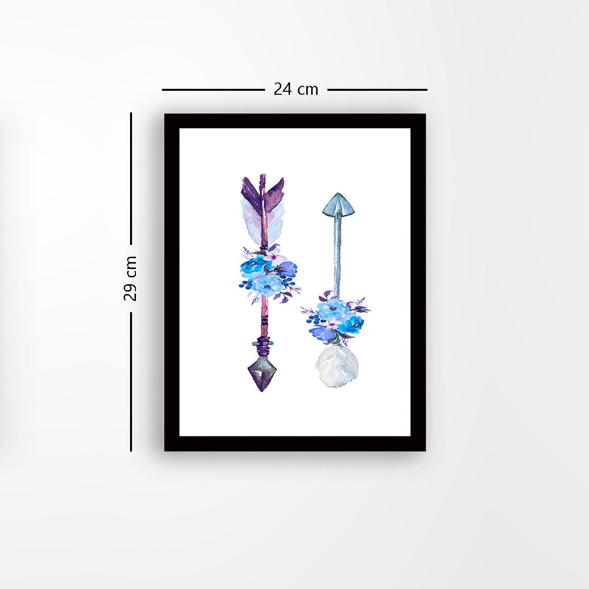 Quadro Decorativo MDF Emoldurado - Arte Multicolor 24x29cm com Moldura de Madeira 2cm