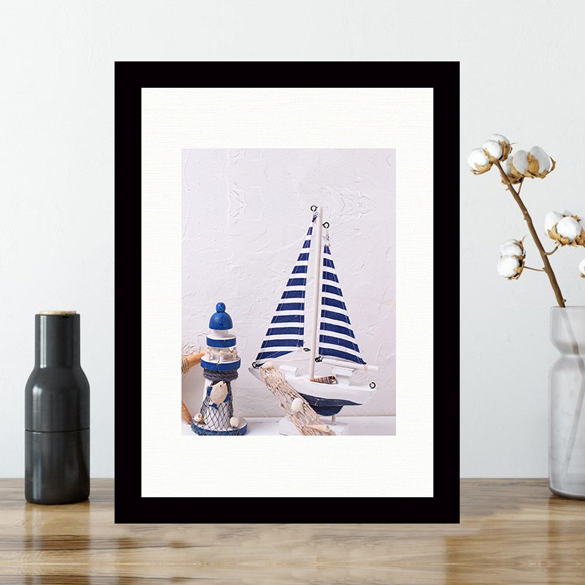 Quadro Decorativo MDF Emoldurado - Arte Multicolor 24x29cm com Moldura de Madeira 2cm