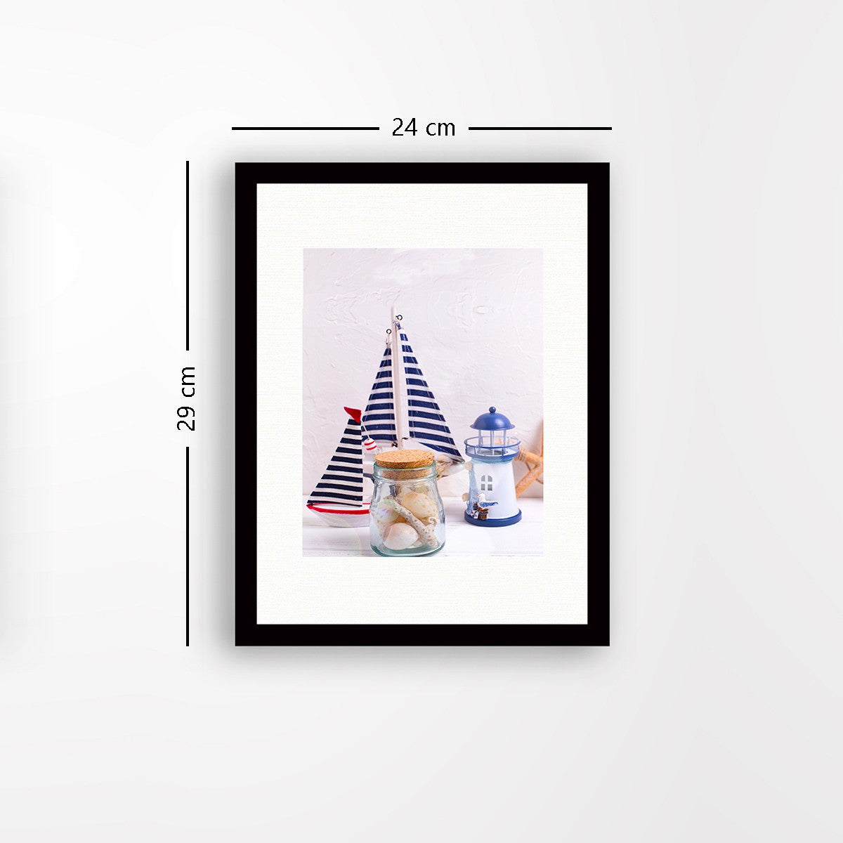 Quadro Decorativo MDF Emoldurado - Arte Multicolor 24x29cm com Moldura de Madeira 2cm