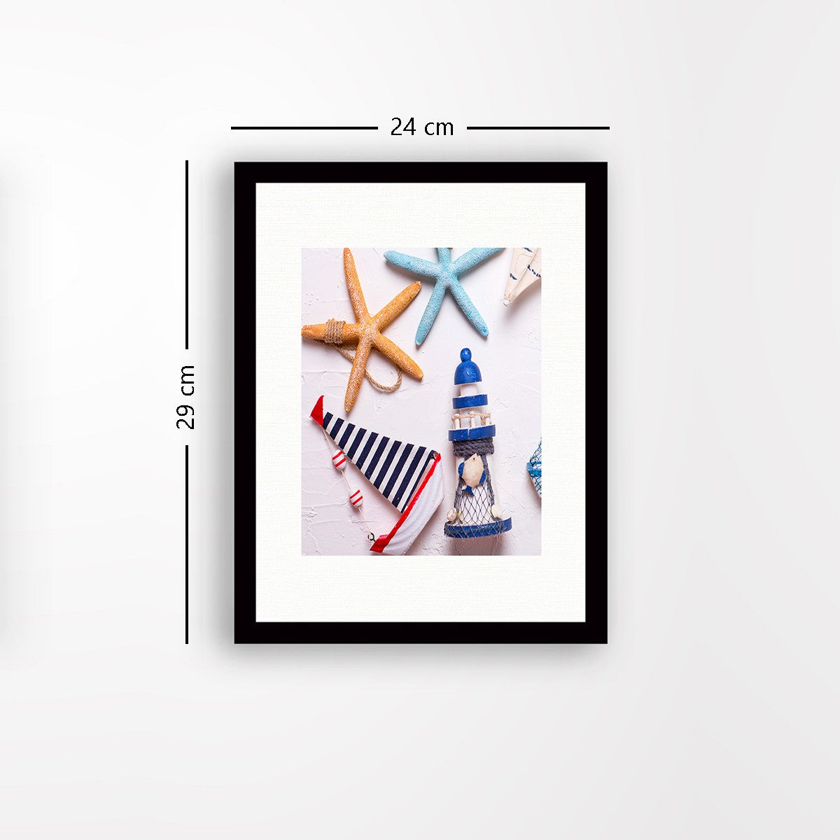 Quadro Decorativo MDF Emoldurado - Arte Multicolor 24x29cm com Moldura de Madeira 2cm