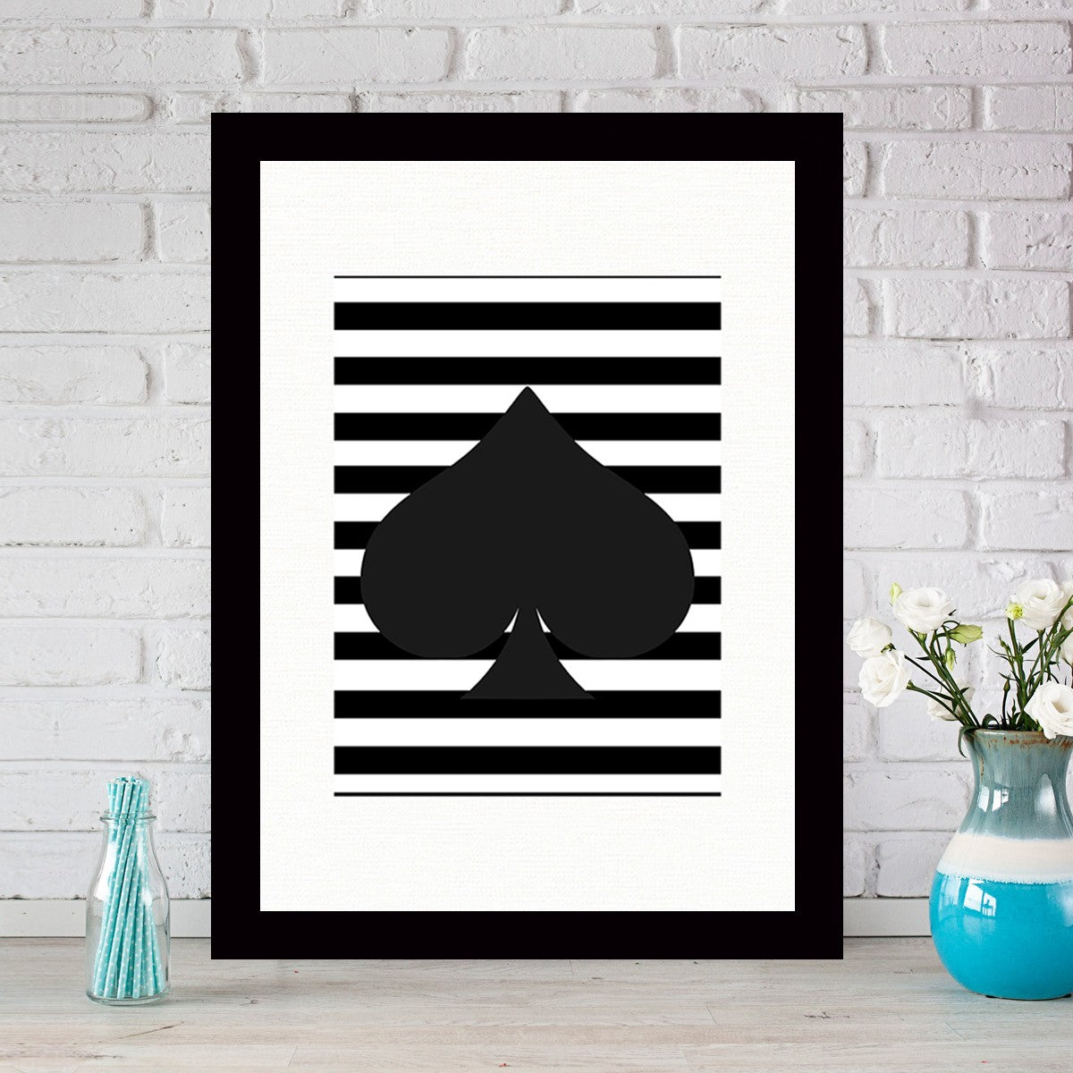 Quadro Decorativo MDF Emoldurado - Arte Multicolor 24x29cm com Moldura de Madeira 2cm