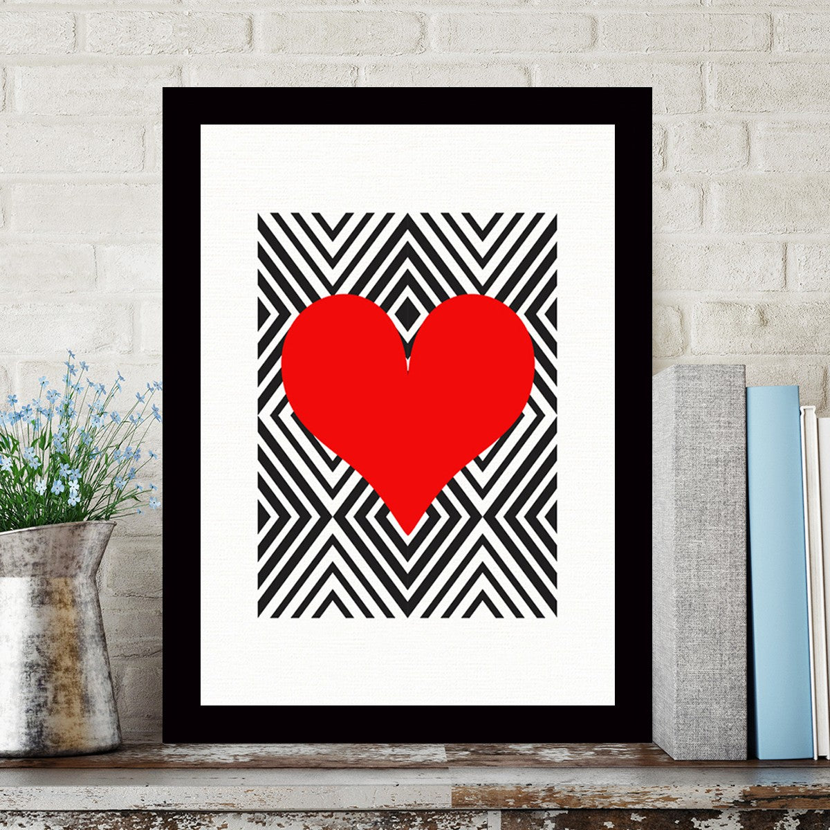 Quadro Decorativo MDF Emoldurado - Arte Multicolor 24x29cm com Moldura de Madeira 2cm