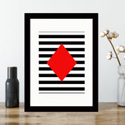 Quadro Decorativo MDF Emoldurado - Arte Multicolor 24x29cm com Moldura de Madeira 2cm