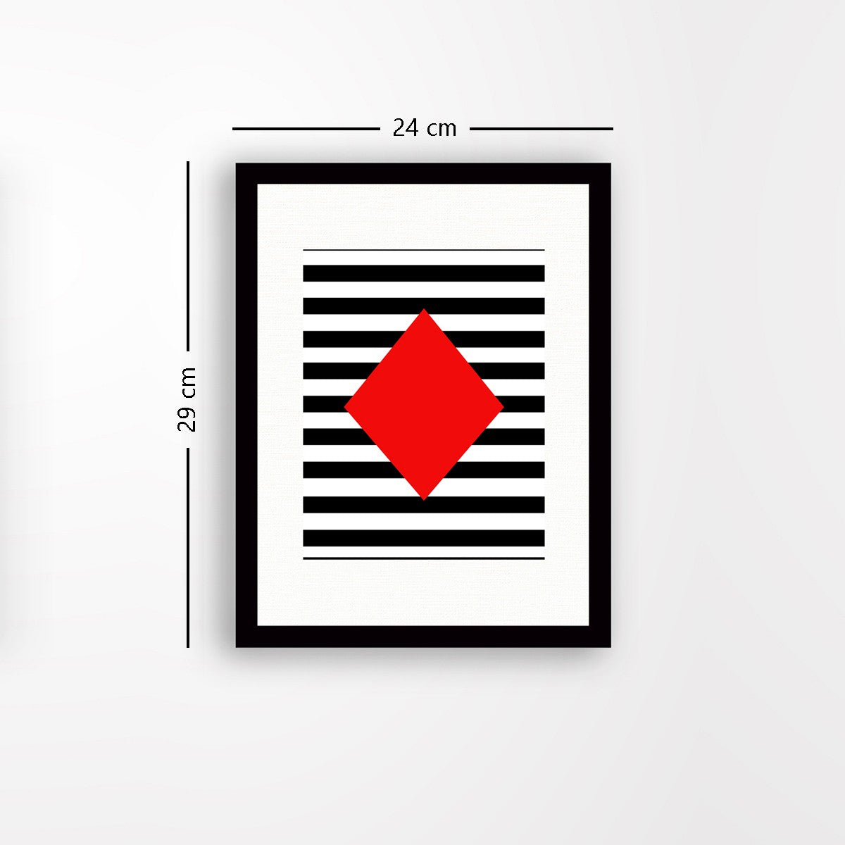 Quadro Decorativo MDF Emoldurado - Arte Multicolor 24x29cm com Moldura de Madeira 2cm