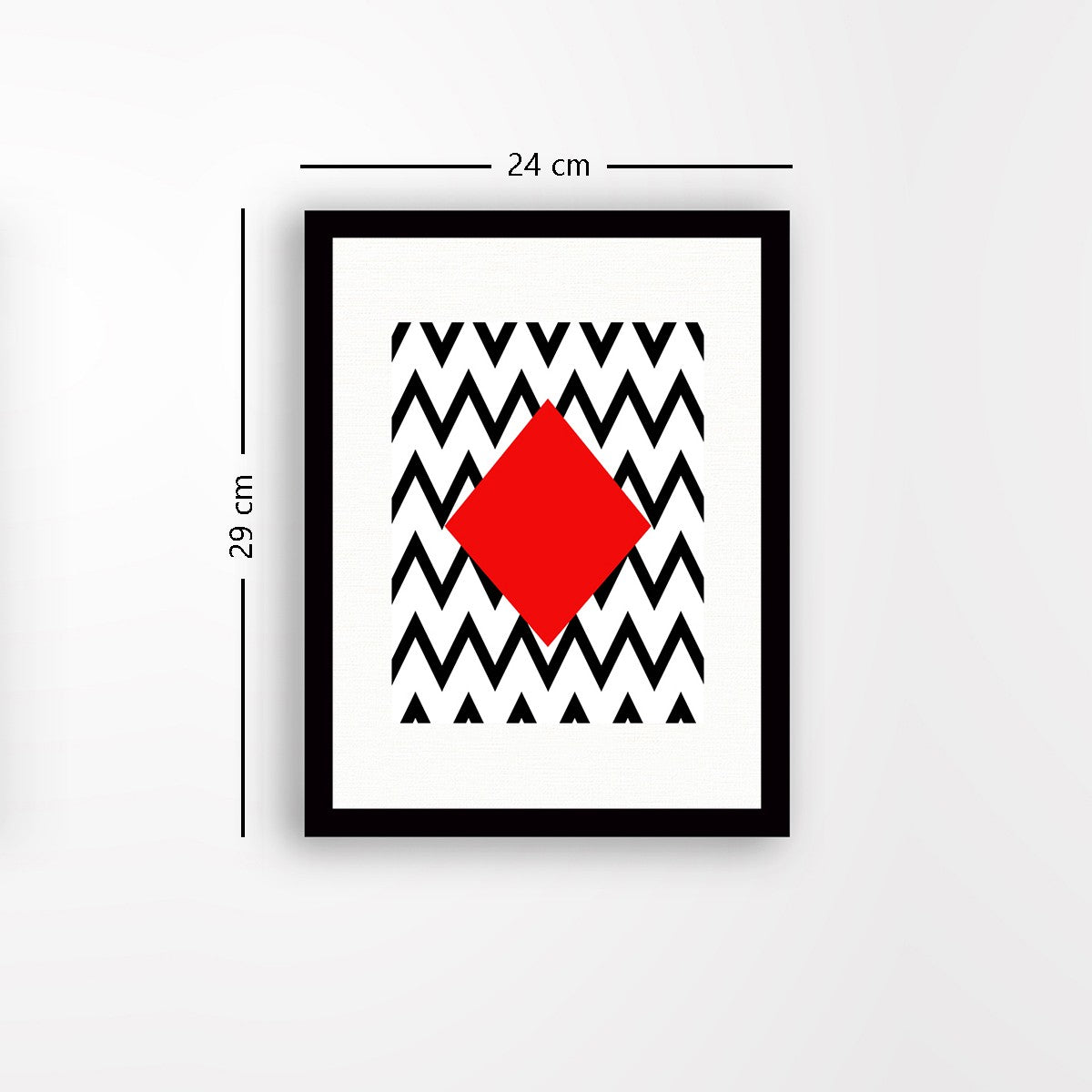 Quadro Decorativo MDF Emoldurado - Arte Multicolor 24x29cm com Moldura de Madeira 2cm