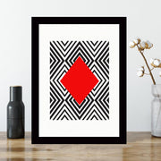 Quadro Decorativo MDF Emoldurado - Arte Multicolor 24x29cm com Moldura de Madeira 2cm