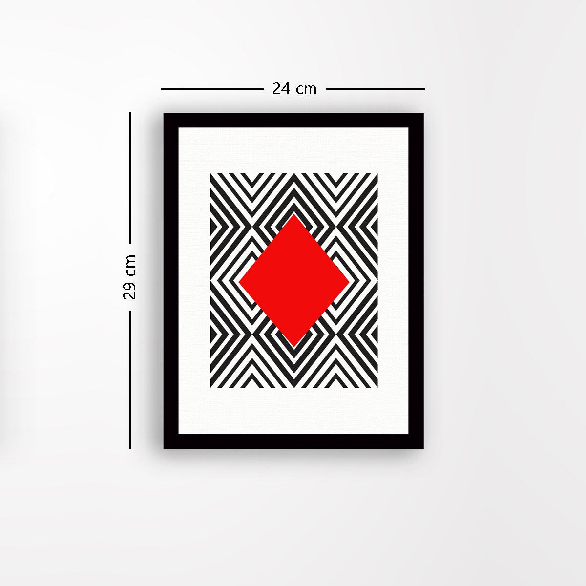 Quadro Decorativo MDF Emoldurado - Arte Multicolor 24x29cm com Moldura de Madeira 2cm