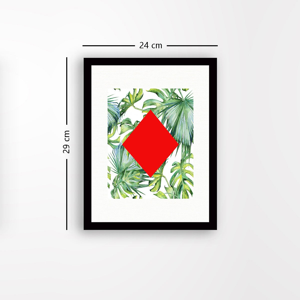 Quadro Decorativo MDF Emoldurado - Arte Multicolor 24x29cm com Moldura de Madeira 2cm