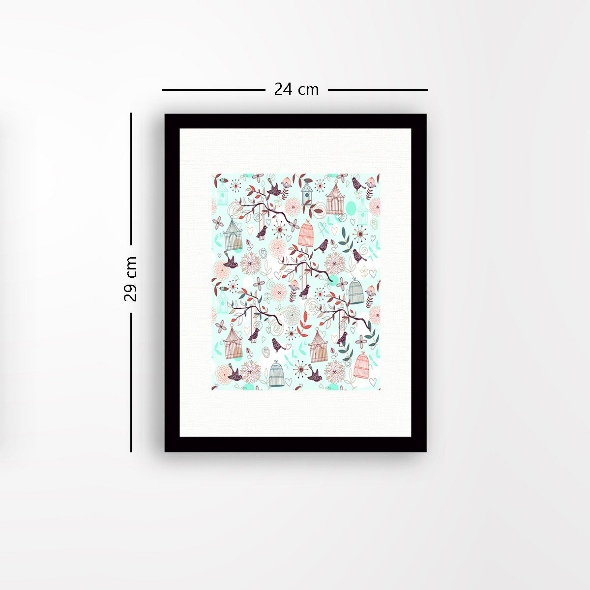 Quadro Decorativo MDF Emoldurado - Arte Multicolor 24x29cm com Moldura de Madeira 2cm