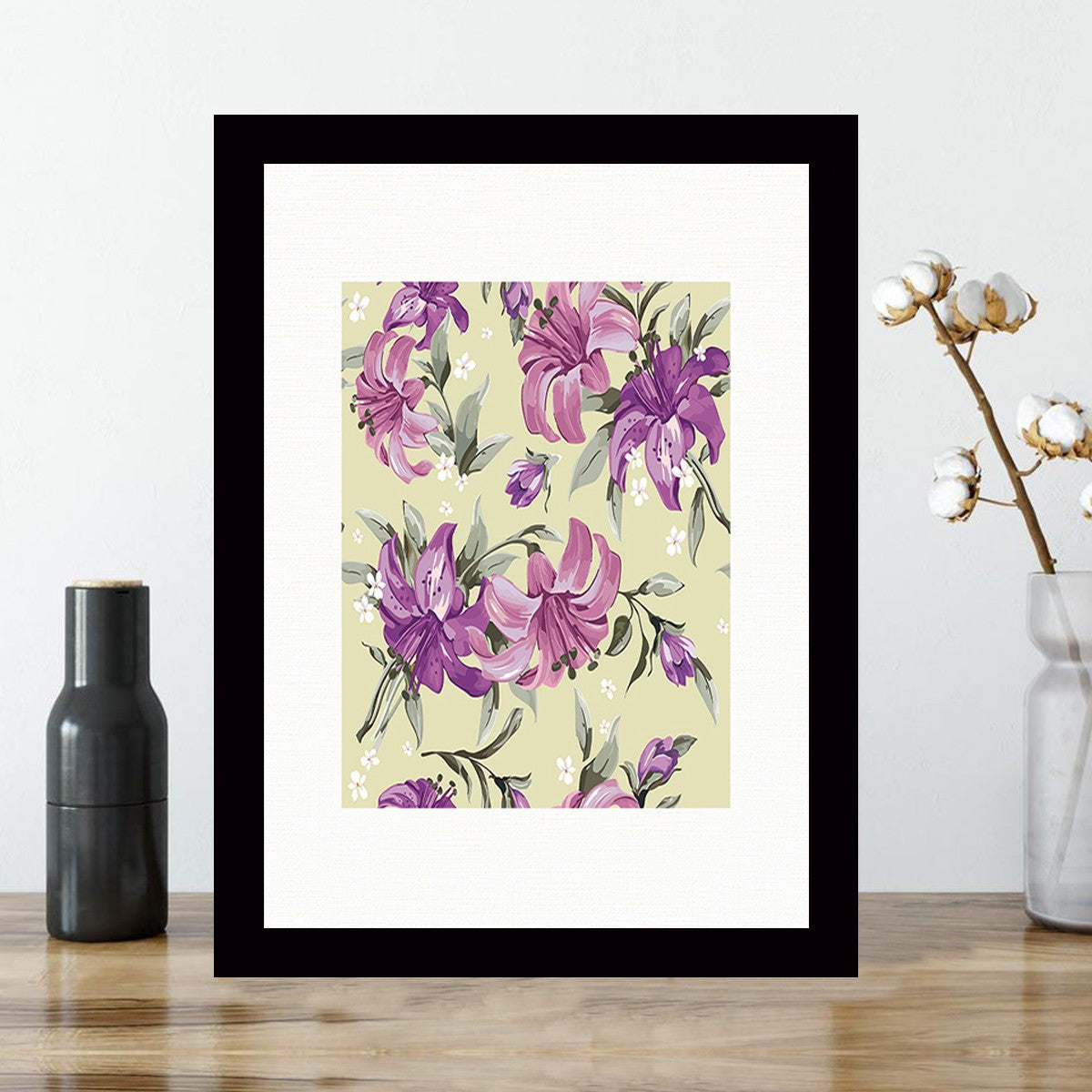 Quadro Decorativo MDF Emoldurado - Arte Multicolor 24x29cm com Moldura de Madeira 2cm