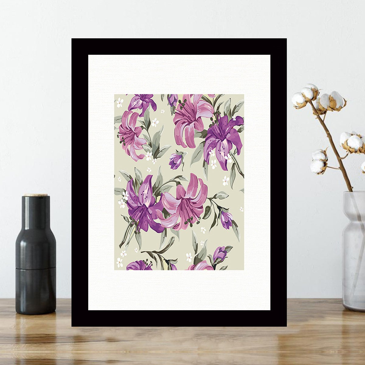 Quadro Decorativo MDF Emoldurado - Arte Multicolor 24x29cm com Moldura de Madeira 2cm