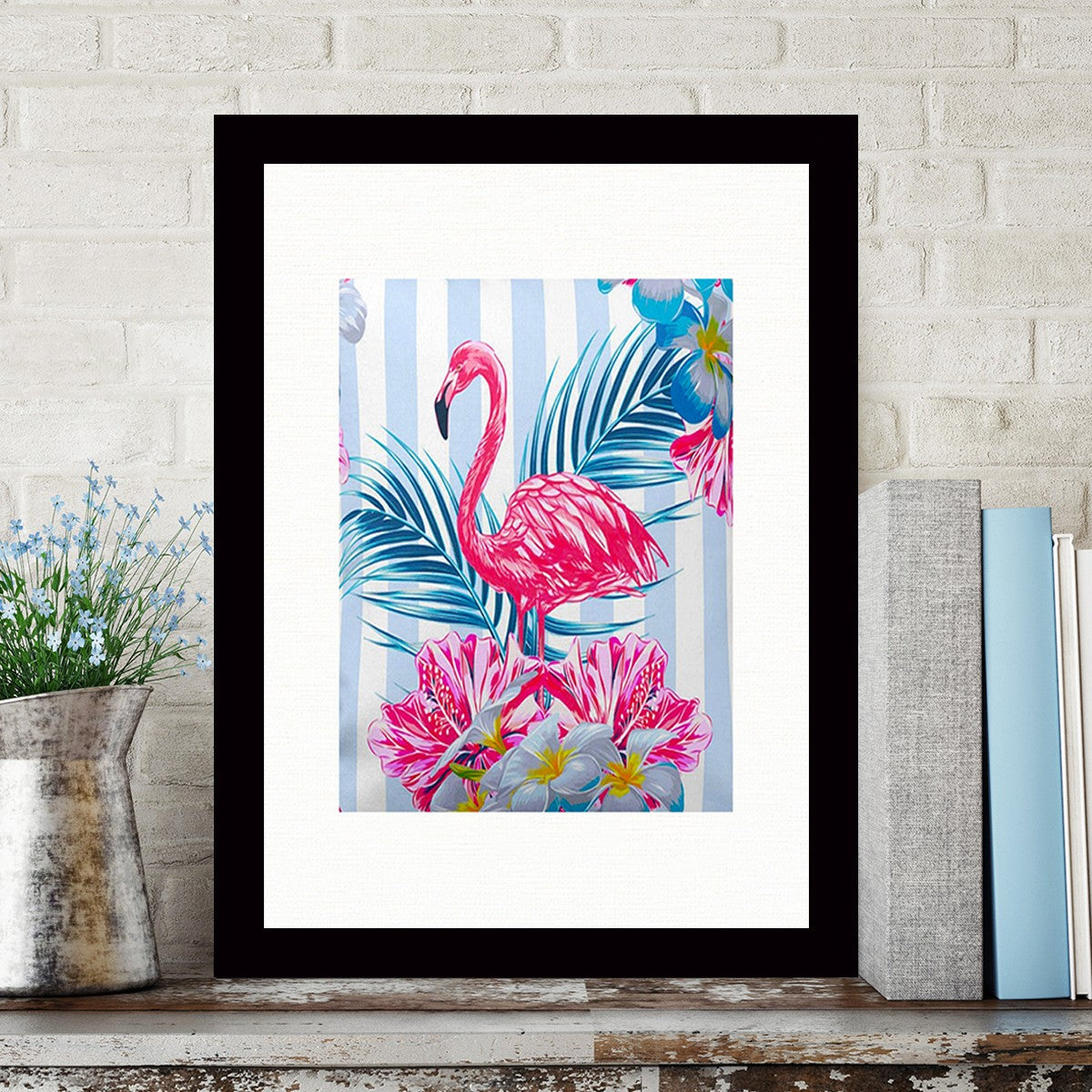 Quadro Decorativo MDF Emoldurado - Arte Multicolor 24x29cm com Moldura de Madeira 2cm