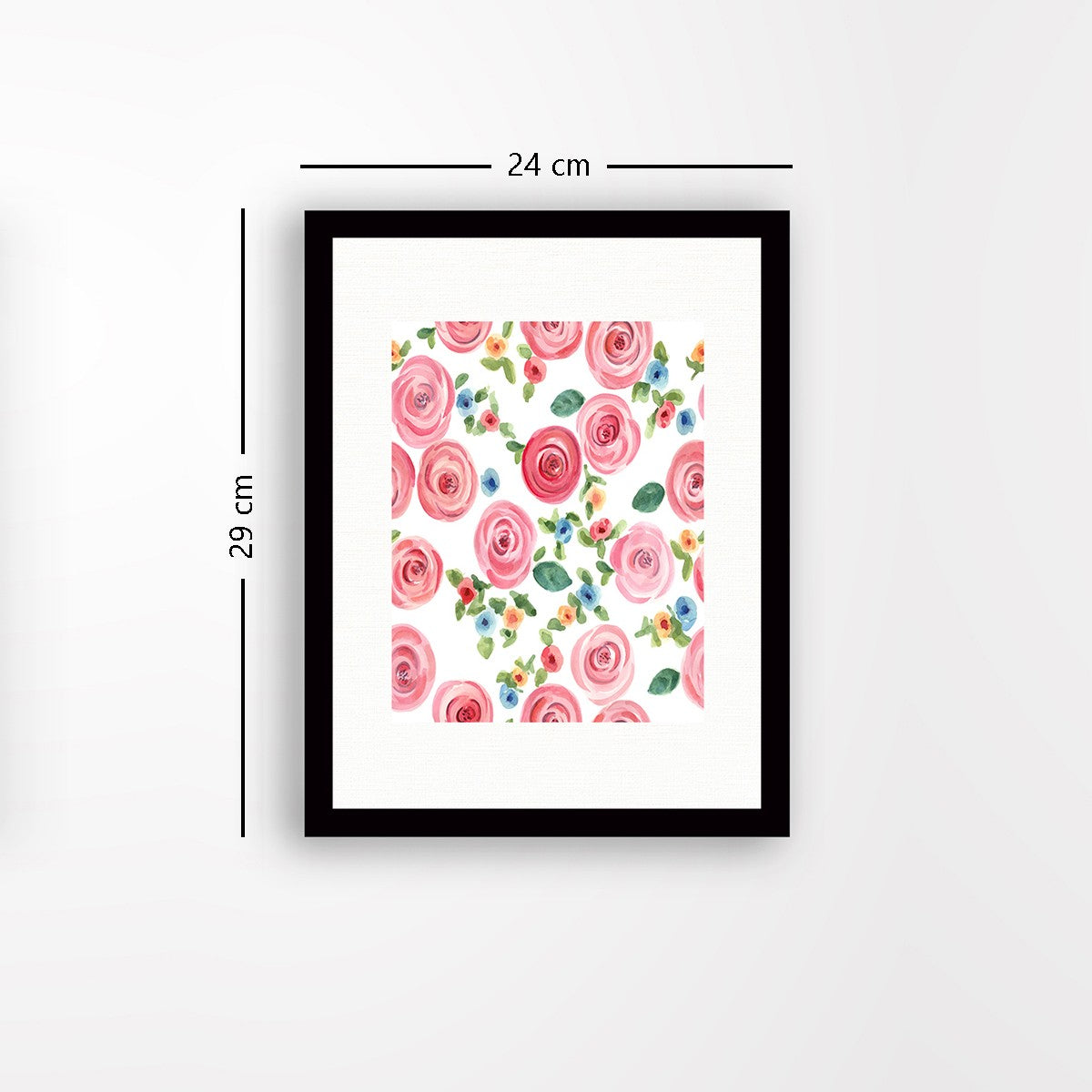 Quadro Decorativo MDF Emoldurado - Arte Multicolor 24x29cm com Moldura de Madeira 2cm