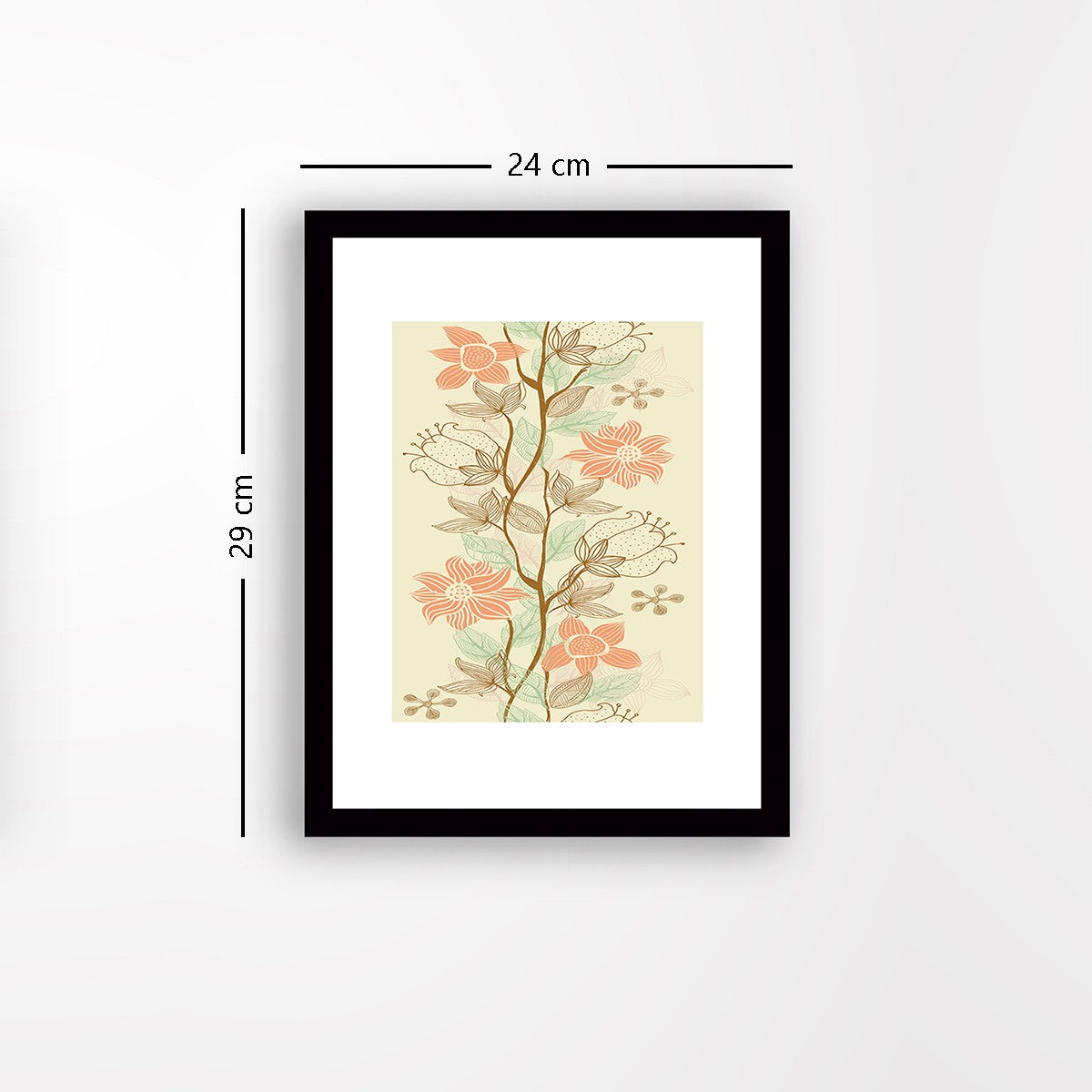 Quadro Decorativo MDF Emoldurado - Arte Multicolor 24x29cm com Moldura de Madeira 2cm