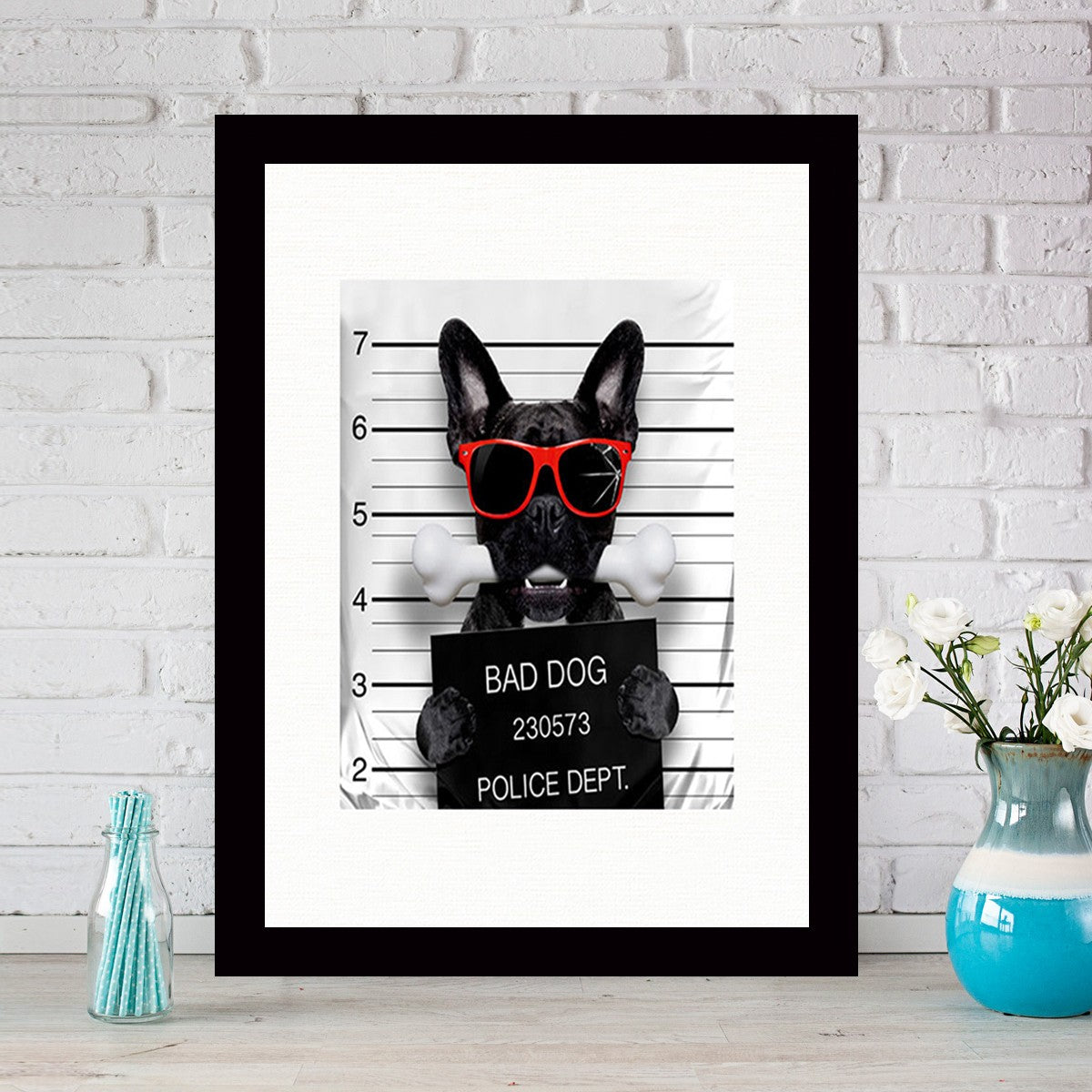 Quadro Decorativo MDF Emoldurado - Arte Multicolor 24x29cm com Moldura de Madeira 2cm