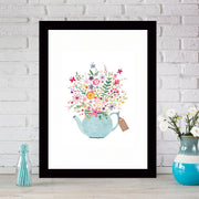 Quadro Decorativo MDF Emoldurado - Arte Multicolor 24x29cm com Moldura de Madeira 2cm