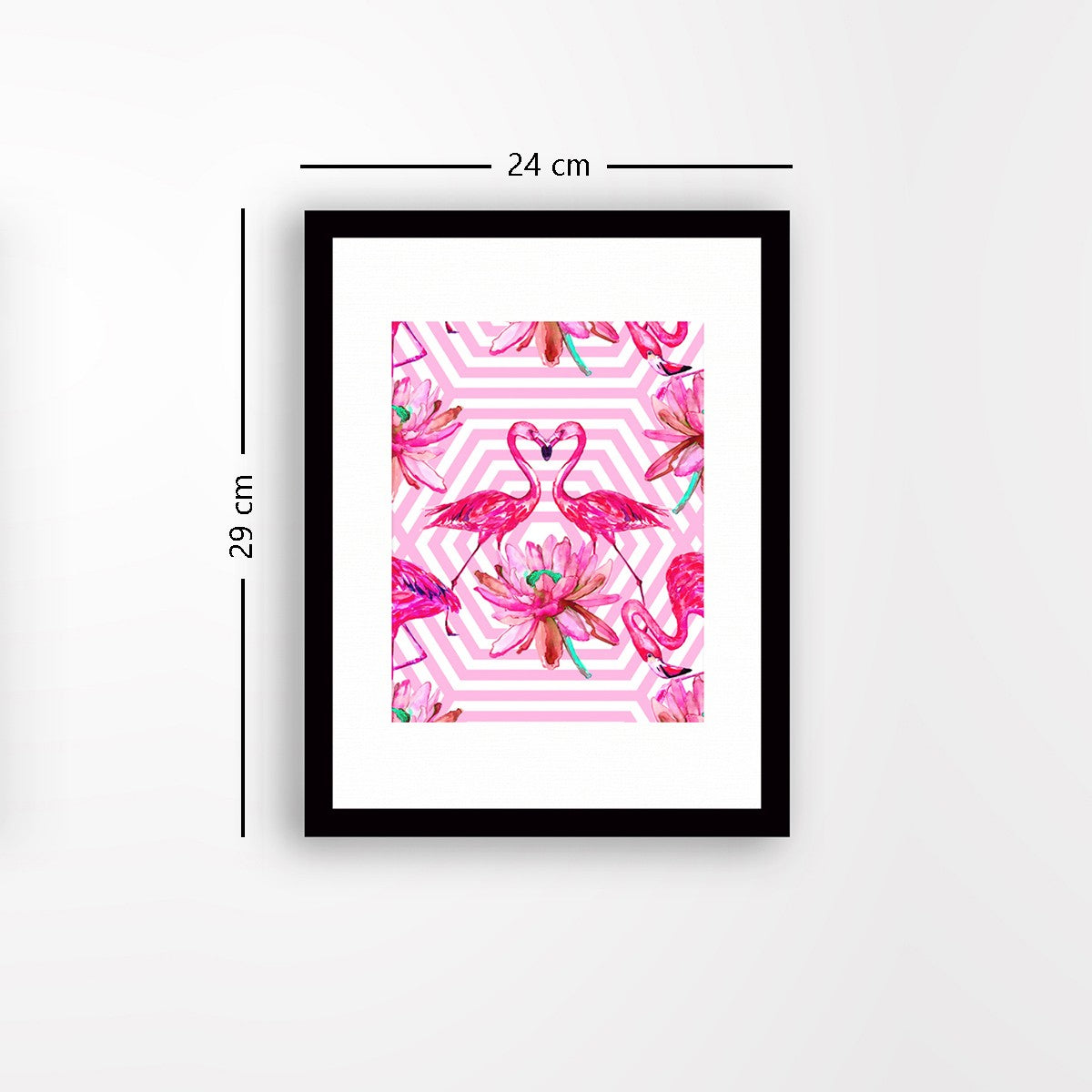 Quadro Decorativo MDF Emoldurado - Arte Multicolor 24x29cm com Moldura de Madeira 2cm