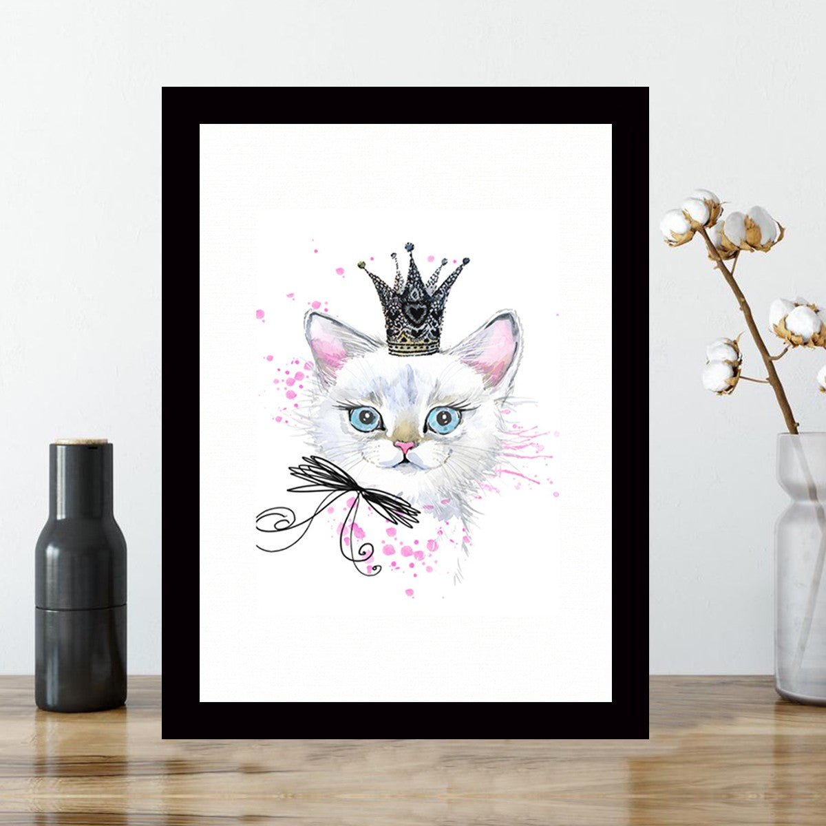 Quadro Decorativo MDF Emoldurado - Arte Multicolor 24x29cm com Moldura de Madeira 2cm