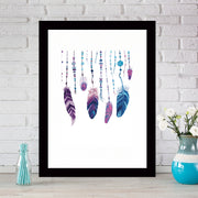 Quadro Decorativo MDF Emoldurado - Arte Multicolor 24x29cm com Moldura de Madeira 2cm