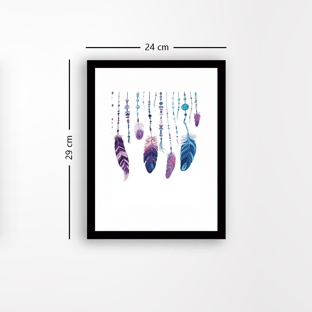 Quadro Decorativo MDF Emoldurado - Arte Multicolor 24x29cm com Moldura de Madeira 2cm