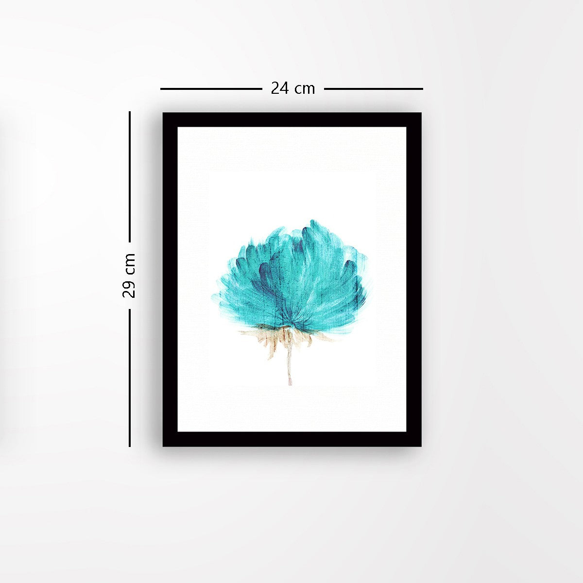 Quadro Decorativo MDF Emoldurado - Arte Multicolor 24x29cm com Moldura de Madeira 2cm