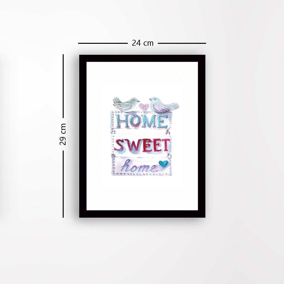 Quadro Decorativo MDF Emoldurado - Arte Multicolor 24x29cm com Moldura de Madeira 2cm