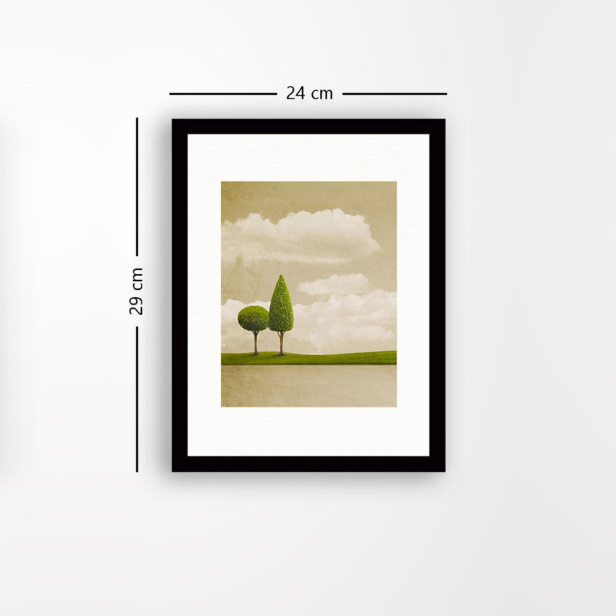 Quadro Decorativo MDF Emoldurado - Arte Multicolor 24x29cm com Moldura de Madeira 2cm