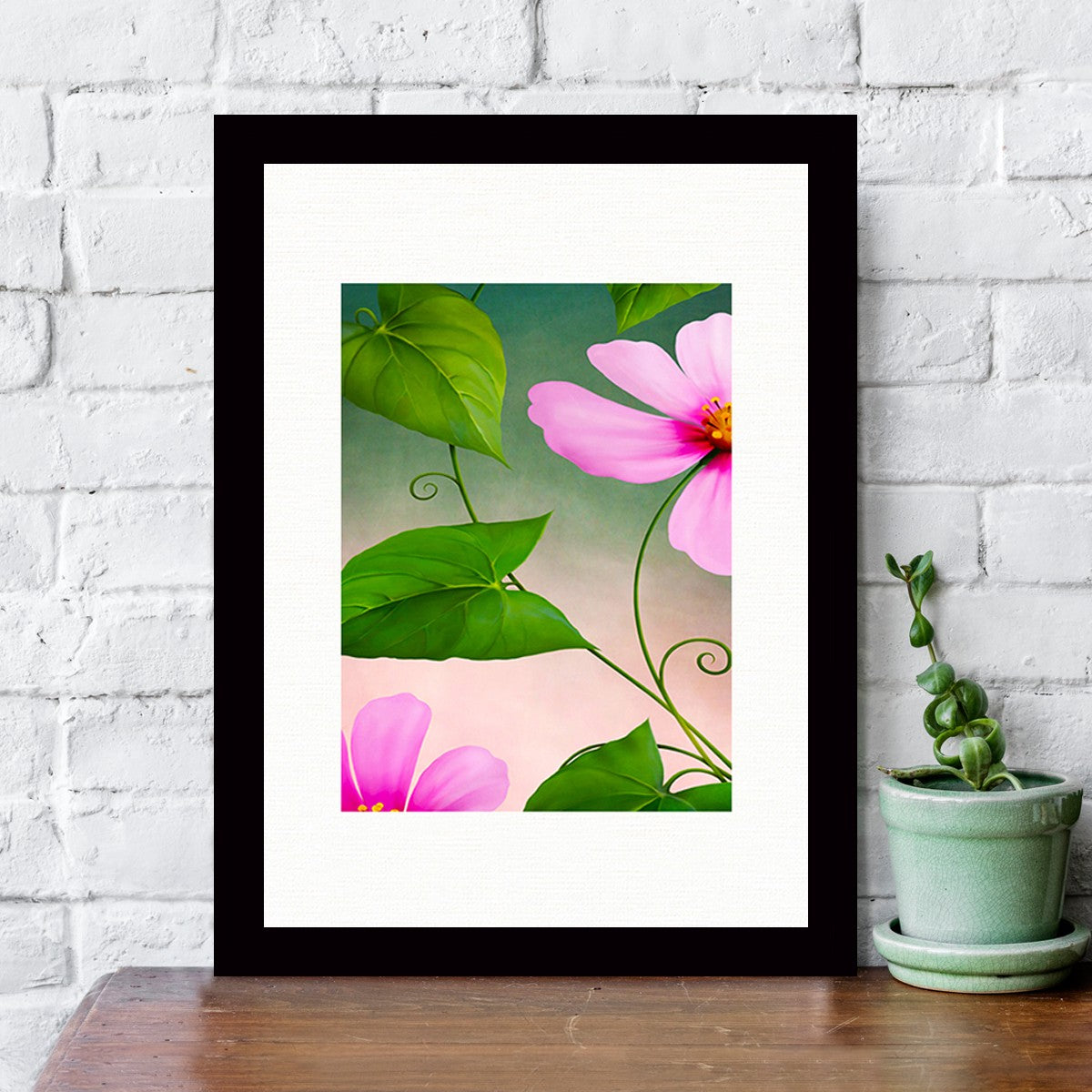 Quadro Decorativo MDF Emoldurado - Arte Multicolor 24x29cm com Moldura de Madeira 2cm