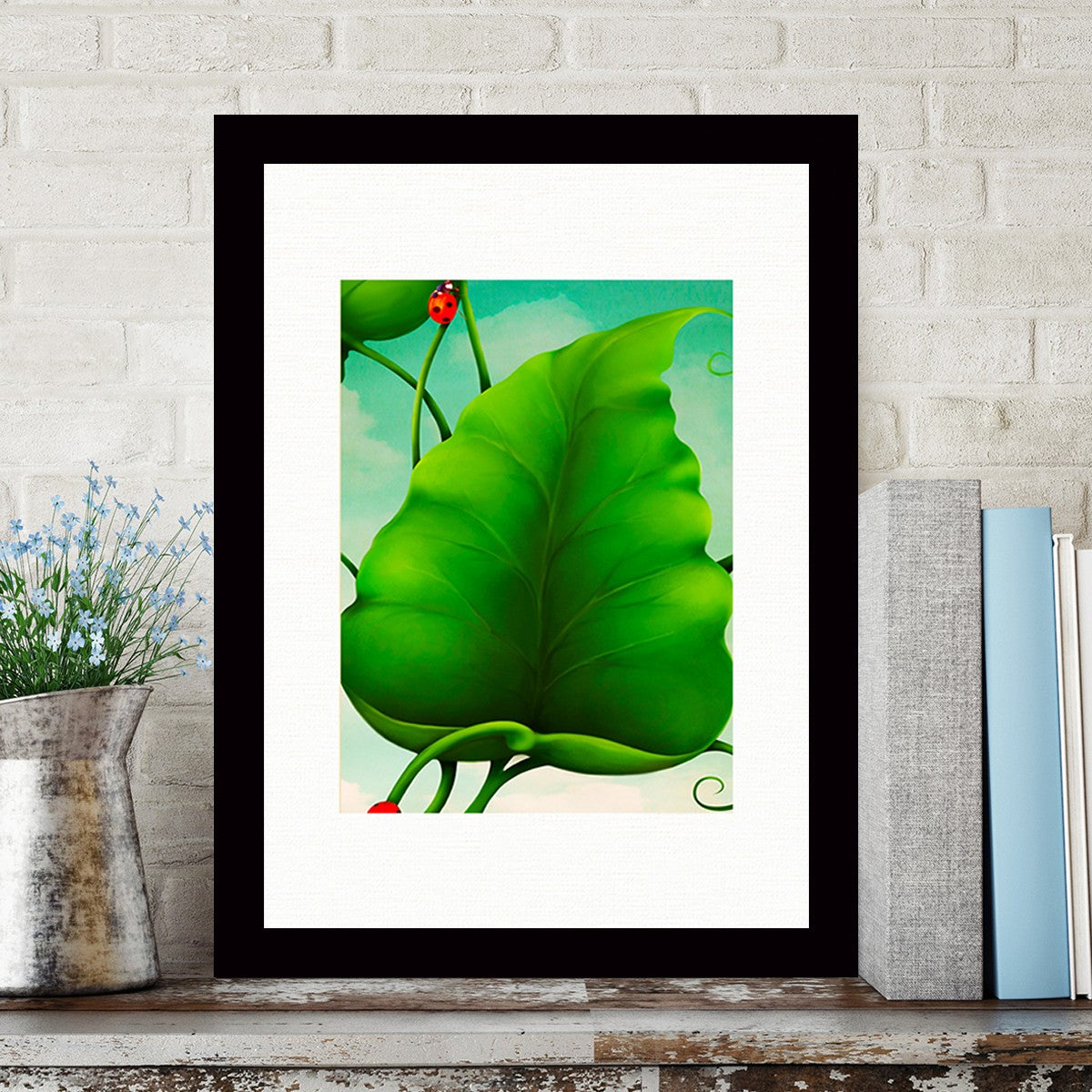 Quadro Decorativo MDF Emoldurado - Arte Multicolor 24x29cm com Moldura de Madeira 2cm