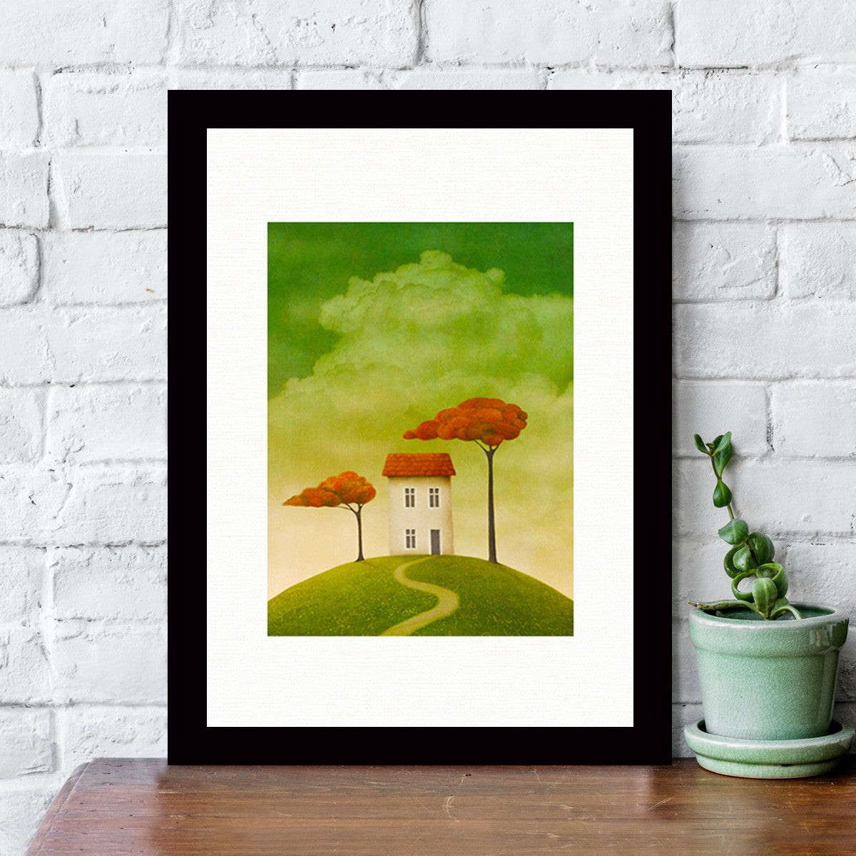 Quadro Decorativo MDF Emoldurado - Arte Multicolor 24x29cm com Moldura de Madeira 2cm