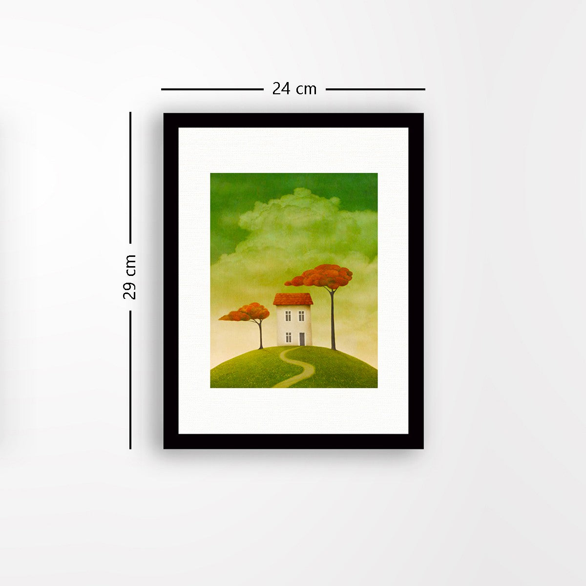 Quadro Decorativo MDF Emoldurado - Arte Multicolor 24x29cm com Moldura de Madeira 2cm