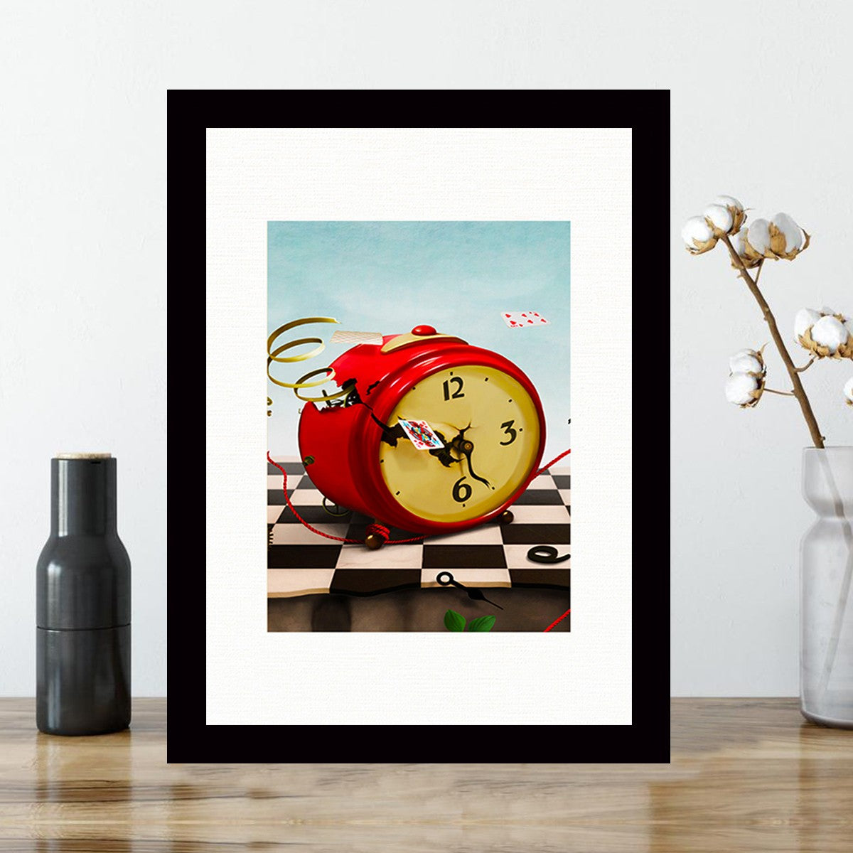 Quadro Decorativo MDF Emoldurado - Arte Multicolor 24x29cm com Moldura de Madeira 2cm