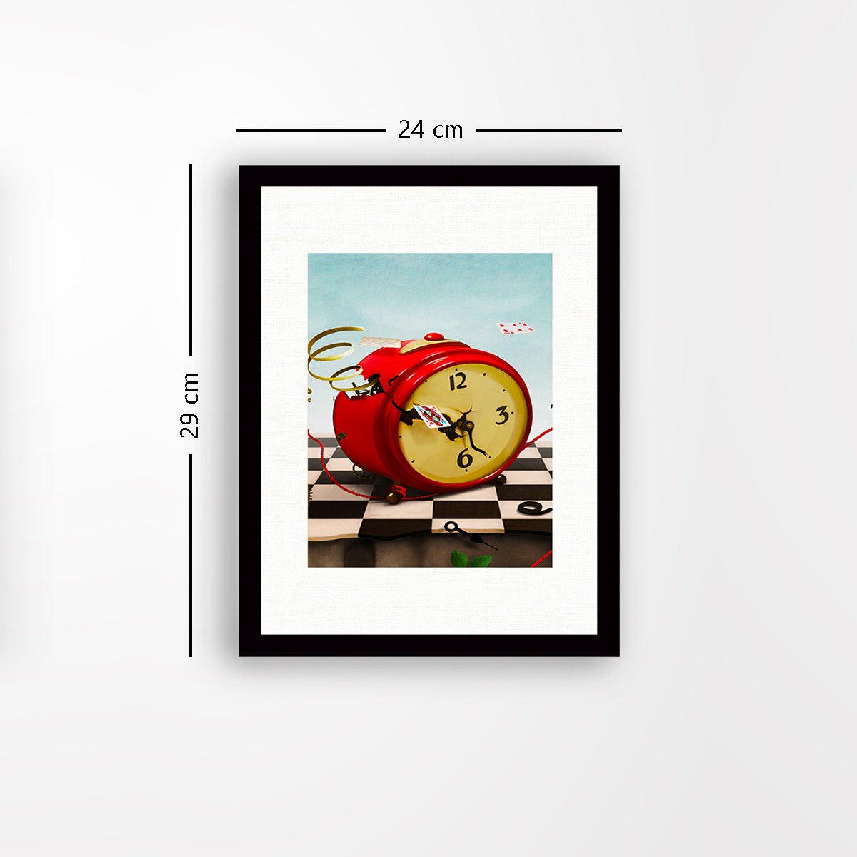 Quadro Decorativo MDF Emoldurado - Arte Multicolor 24x29cm com Moldura de Madeira 2cm