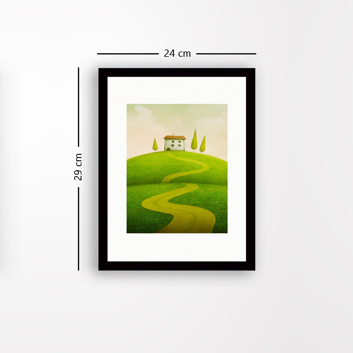 Quadro Decorativo MDF Emoldurado - Arte Multicolor 24x29cm com Moldura de Madeira 2cm