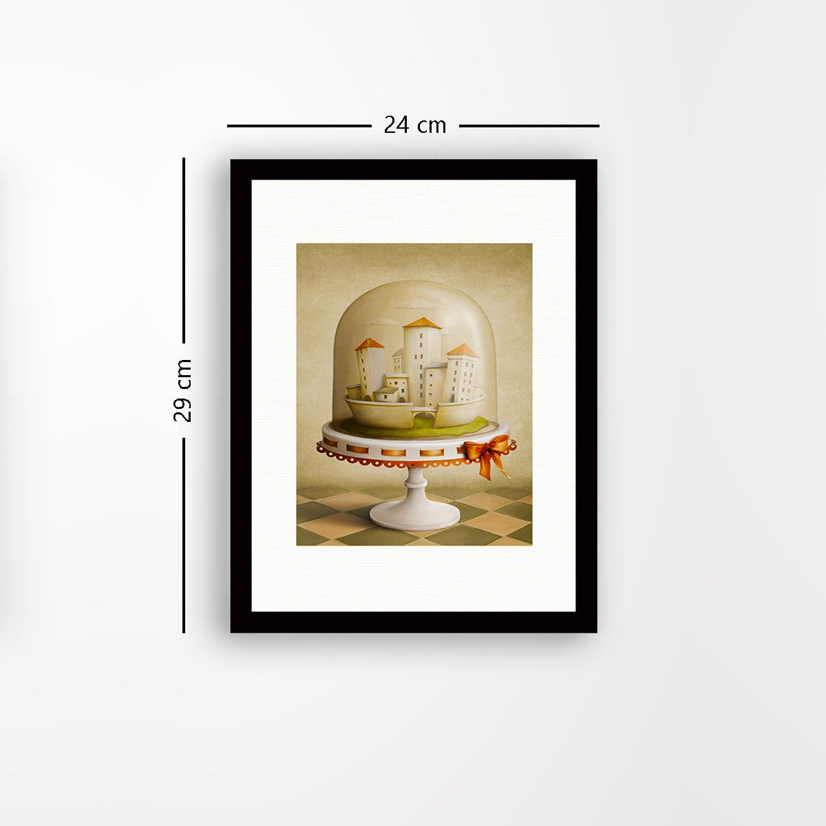 Quadro Decorativo MDF Emoldurado - Arte Multicolor 24x29cm com Moldura de Madeira 2cm