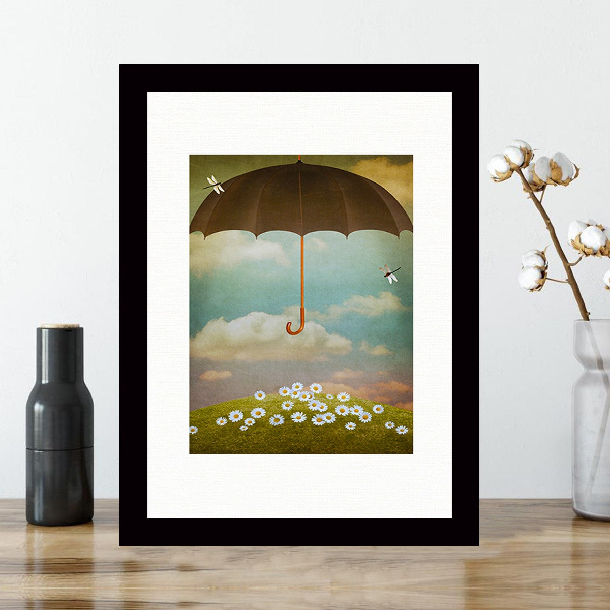 Quadro Decorativo MDF Emoldurado - Arte Multicolor 24x29cm com Moldura de Madeira 2cm