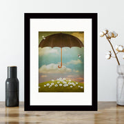 Quadro Decorativo MDF Emoldurado - Arte Multicolor 24x29cm com Moldura de Madeira 2cm