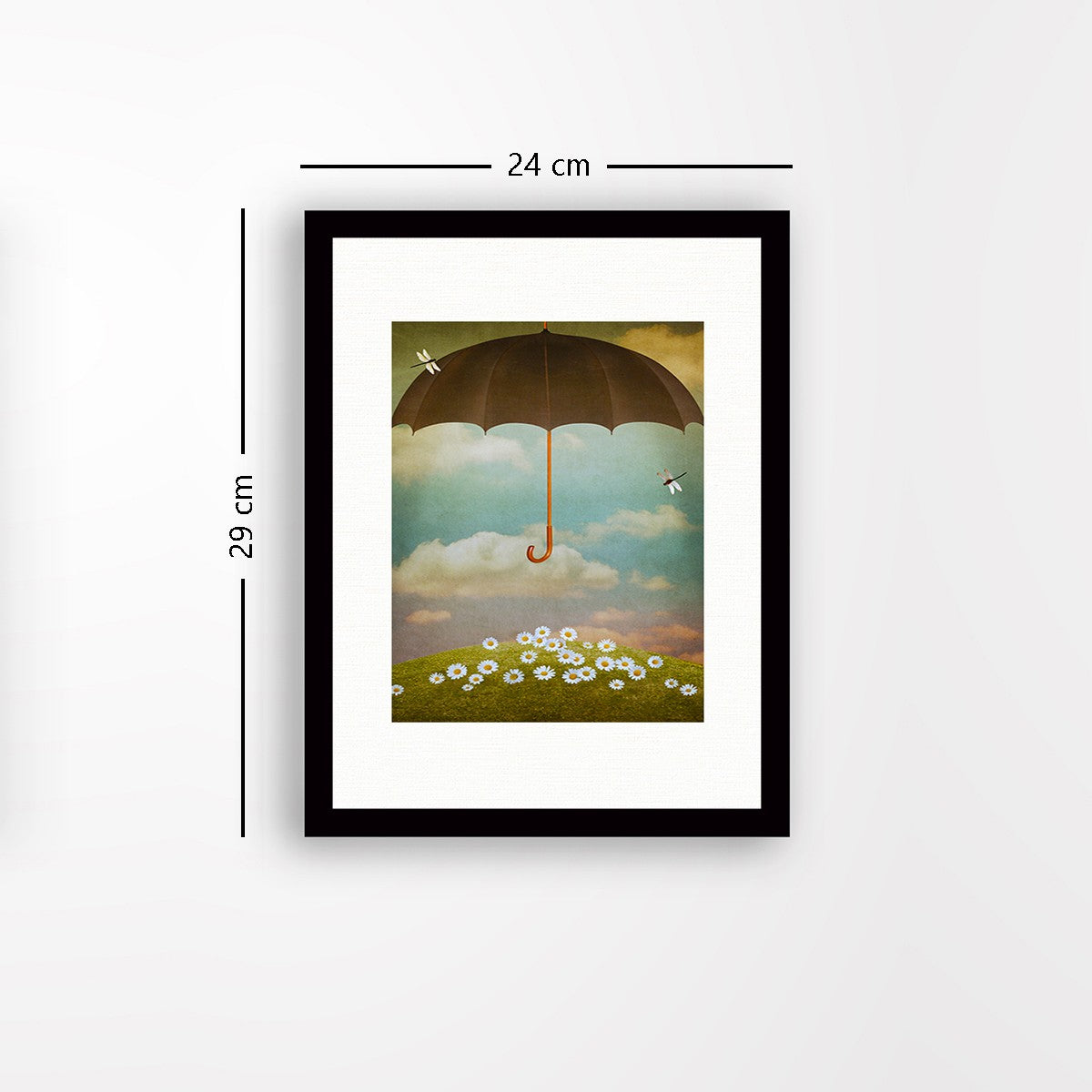 Quadro Decorativo MDF Emoldurado - Arte Multicolor 24x29cm com Moldura de Madeira 2cm