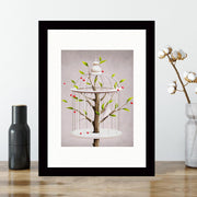 Quadro Decorativo MDF Emoldurado - Arte Multicolor 24x29cm com Moldura de Madeira 2cm