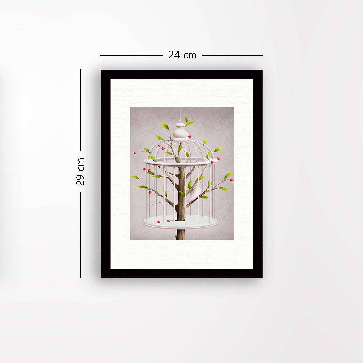 Quadro Decorativo MDF Emoldurado - Arte Multicolor 24x29cm com Moldura de Madeira 2cm