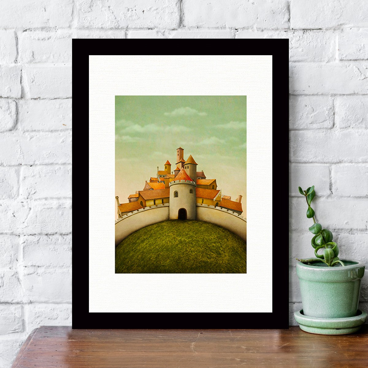 Quadro Decorativo MDF Emoldurado - Arte Multicolor 24x29cm com Moldura de Madeira 2cm