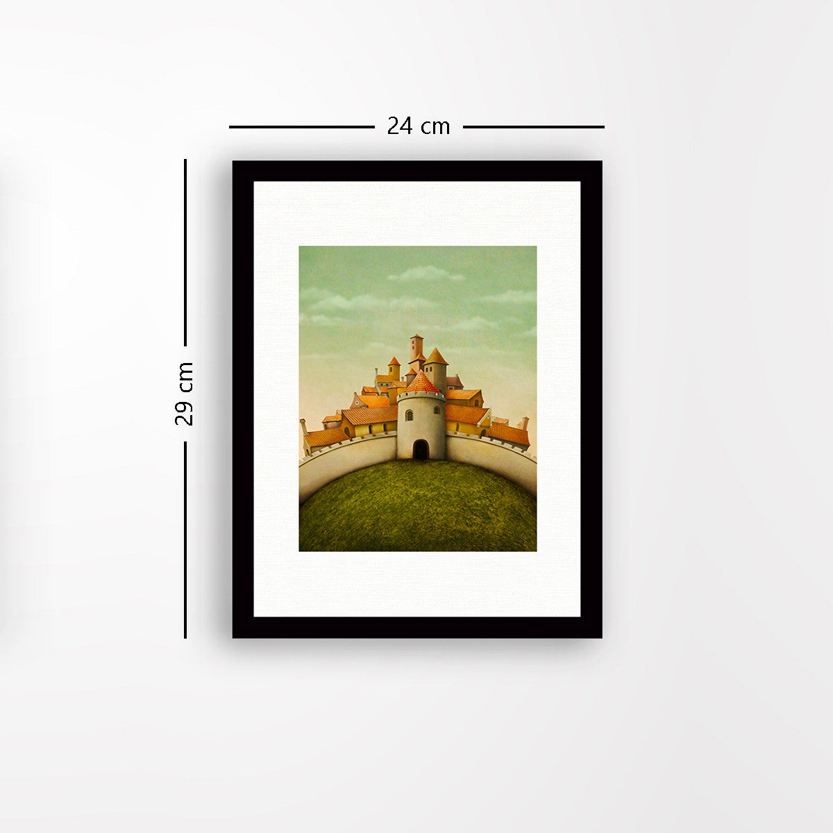 Quadro Decorativo MDF Emoldurado - Arte Multicolor 24x29cm com Moldura de Madeira 2cm